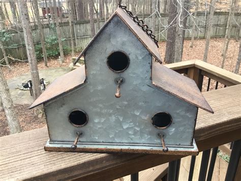 sheet metal birdhouse|sheet metal bird house.